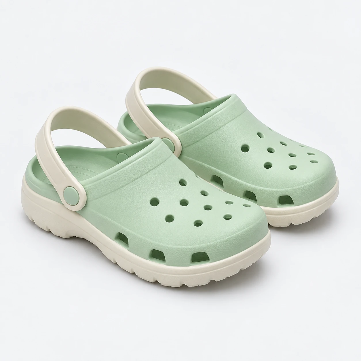 Mint / cream Drift Two-tone Clog