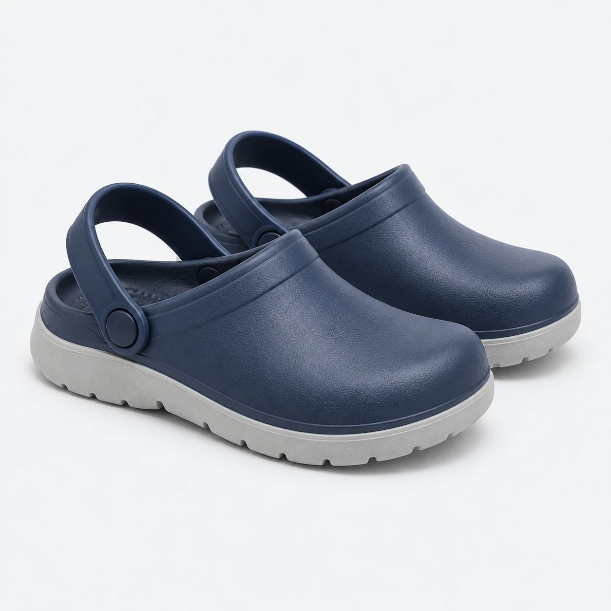 Navy / pale grey Splash Closed Clog