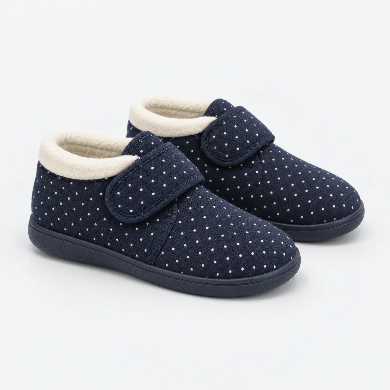 Navy / white / cream Play Soft-sole Slipper